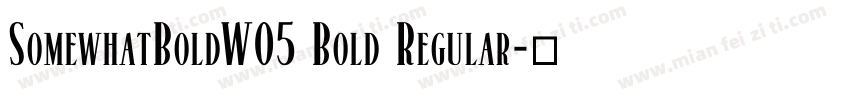 SomewhatBoldW05 Bold Regular字体转换